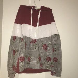 Ultra flirt plaidrose sweater